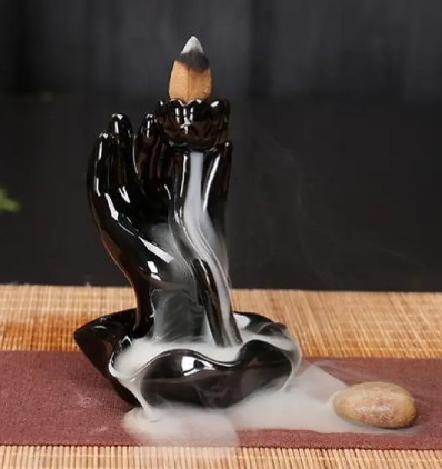 Obsidian Backflow Incense Burner