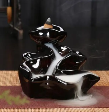 Obsidian Backflow Incense Burner
