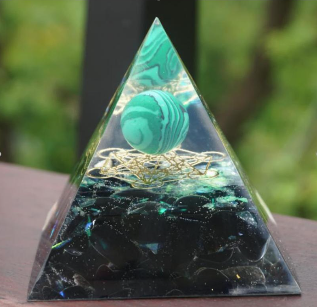 Orgone Crystal Energy Pyramid — Sacred Geometry Tower