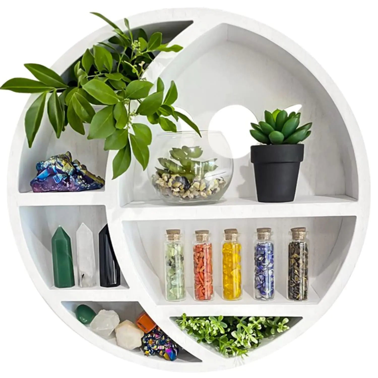 Crescent Moon Crystal Shelf