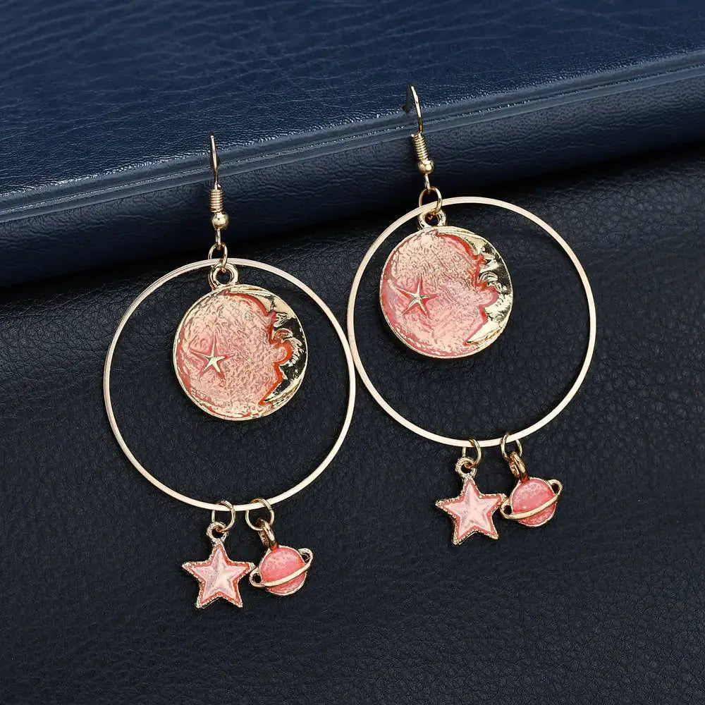 Starry Sky Planet Earrings