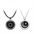 Sun & Moon Agate Pendant Couple Necklace