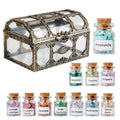 Crystal Chips Intention Jar Starter Kit — 11 Gemstone Bottles in Vintage Box