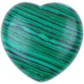 Natural 1.2" Malachite Pocket Heart Love Stone Carved Palm Worry Stone Heart Shaped Healing Crystals for Chakra Reiki Balancing Therapy Meditation Home Decoration Valentines Day Gift for Women