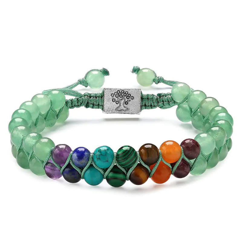 7 Chakra Double Layer Bracelet for Meditation (One Piece)
