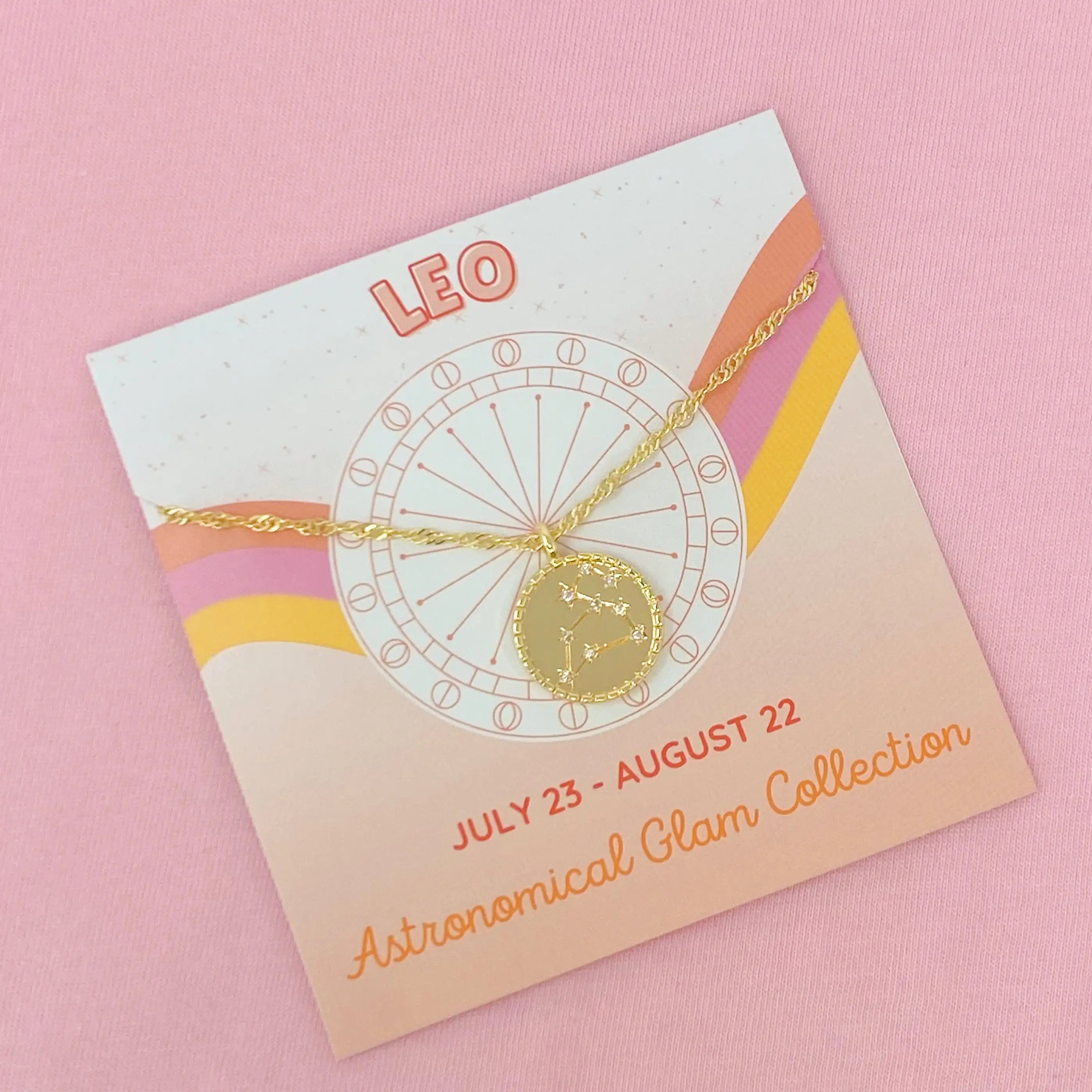 Zodiac Constellation Necklace | Gold-Plated Astrology Pendant | All 12 Signs Available | Celestial Jewelry