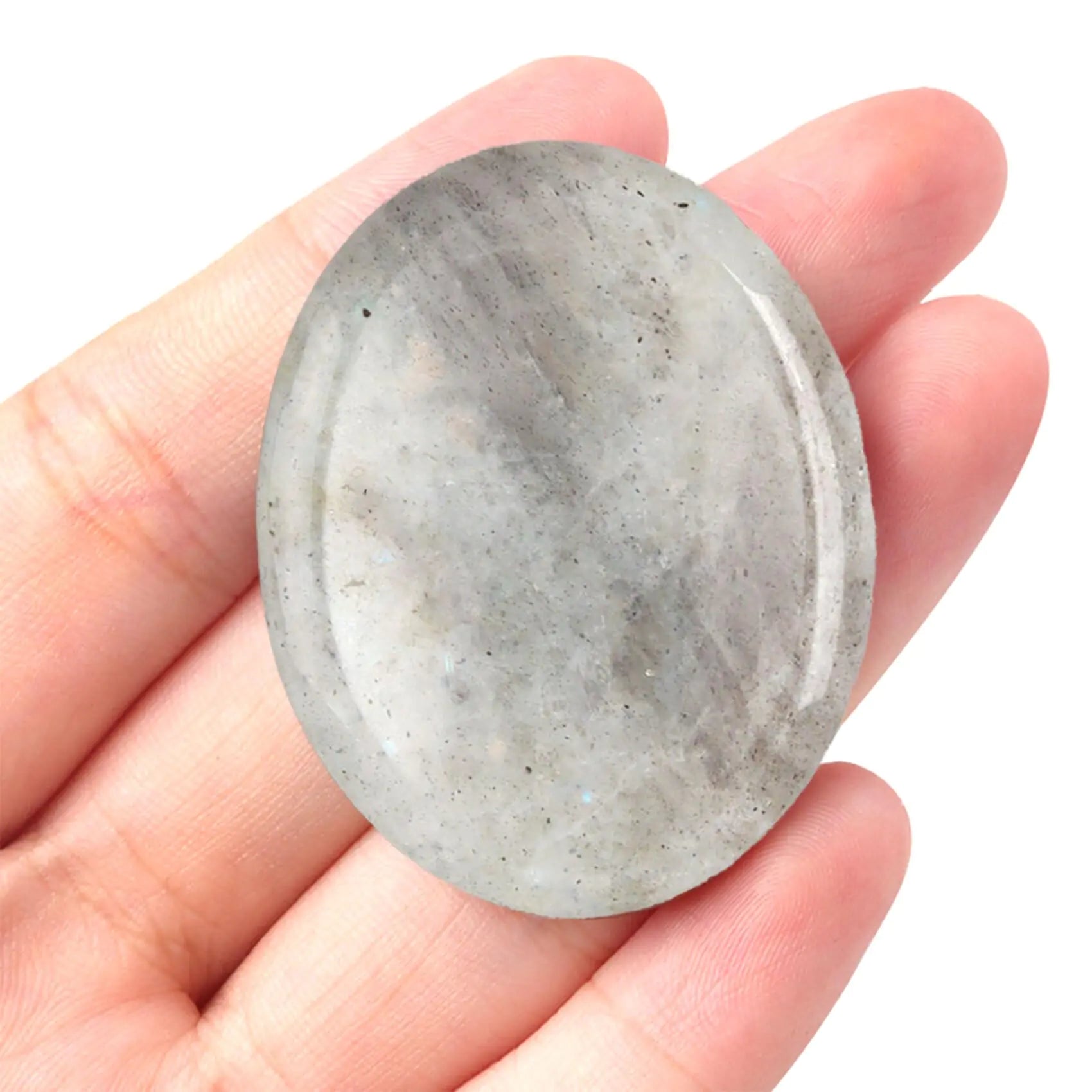 Natural Quartz Crystal Worry Stone for Anxiety Healing Crystals Chakra Thumb Stones for Anxiety Relief Meditation Labradorite