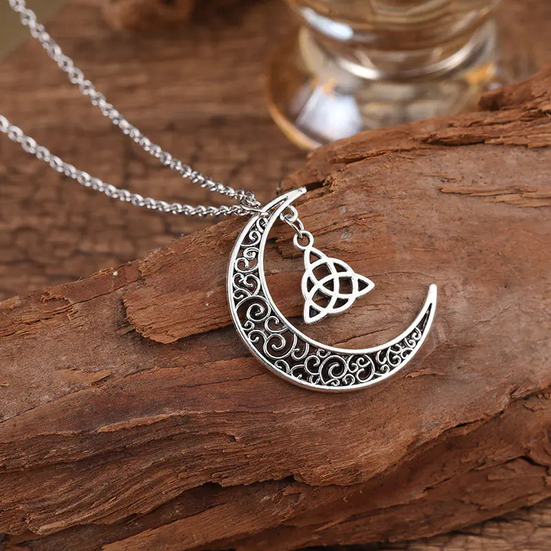 Celtic Moon Protection Pendant