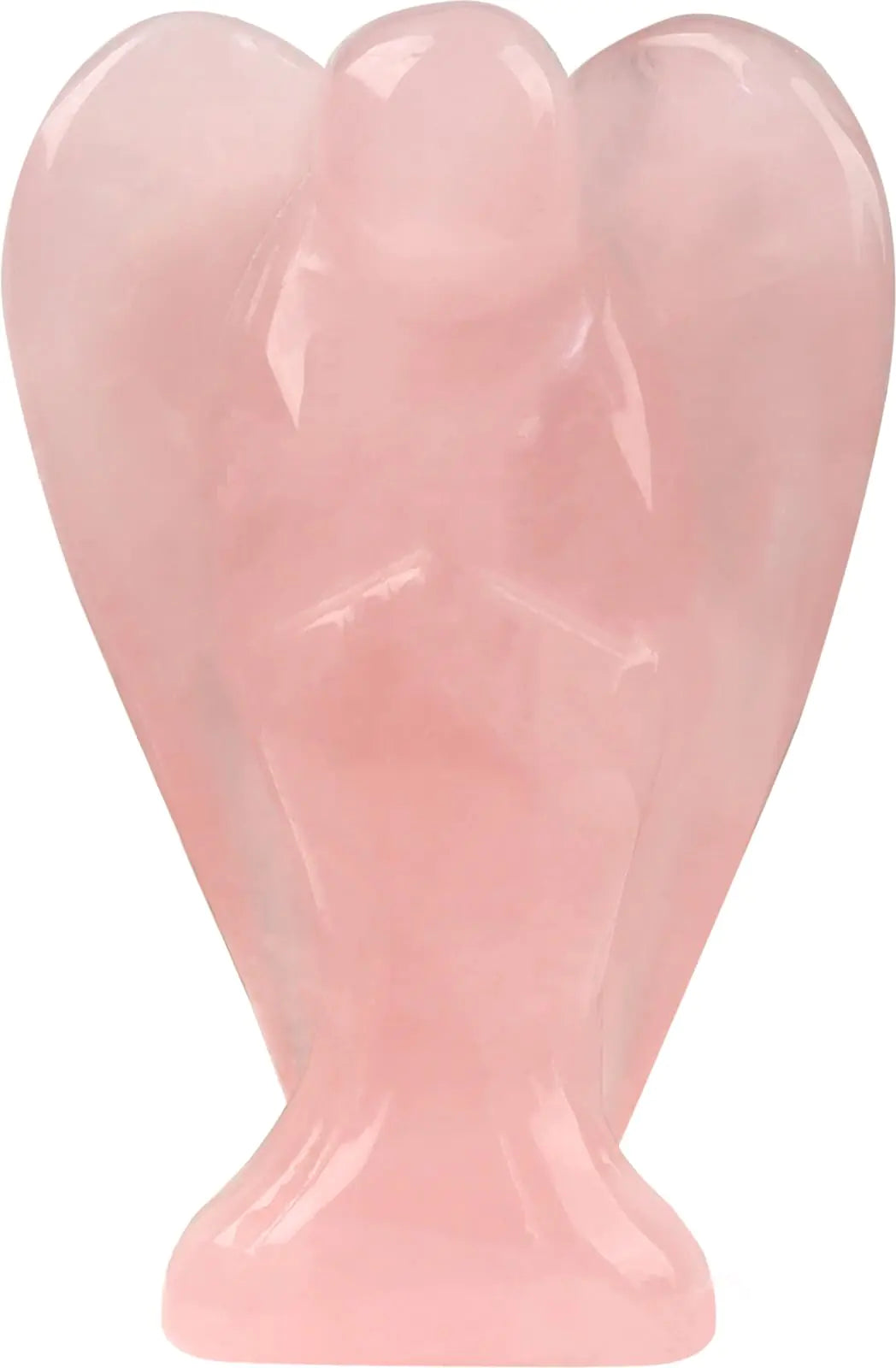 Rose Quartz Angel 1.5" Decor Healing Crystals Spiritual Protection Guardian Statue Polished Natural Stone Sculpture Statue Hand Carved Figurines Meditation Women Men Gift