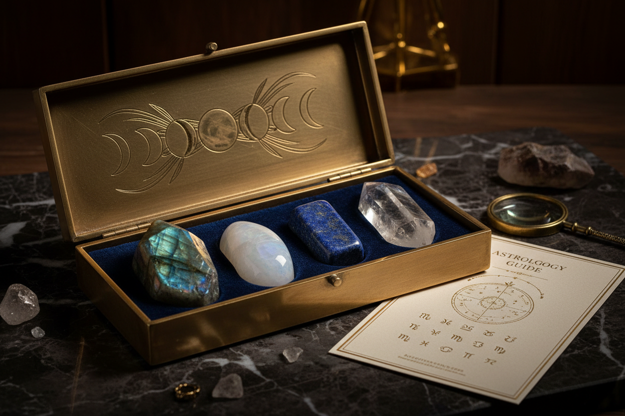 Celestial Crystal Set — Moon, Stars & Sky