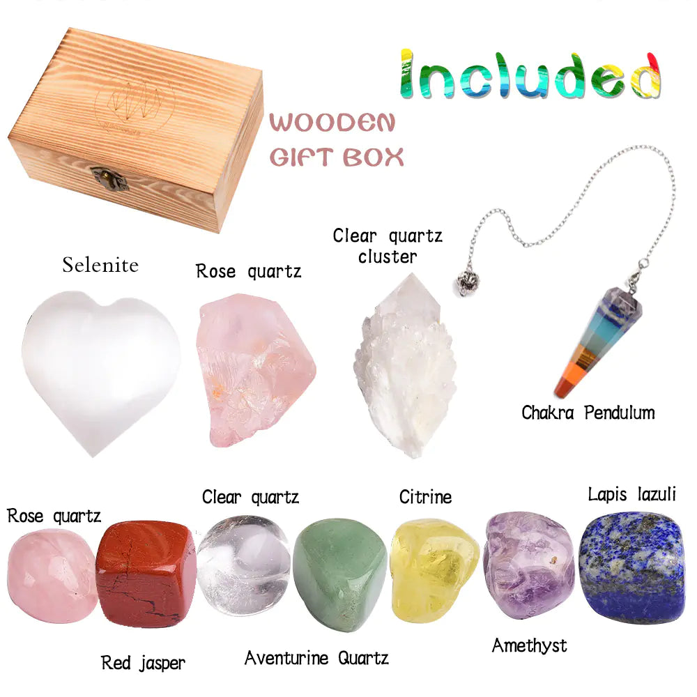Rainbow Crystal Pendulum Set