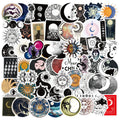 Celestial Sun & Moon Stickers — 62-Piece Mystical Vinyl Decal Set