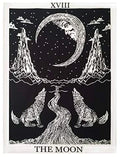 Wolf and Moon Tapestry Fabric for Home Decor