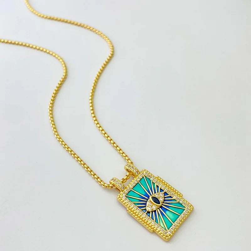 Gilded Tarot Card Pendant Necklace | Gold Major Arcana Charm | Spiritual Jewelry Gift | Mystical Fortune Teller Accessory