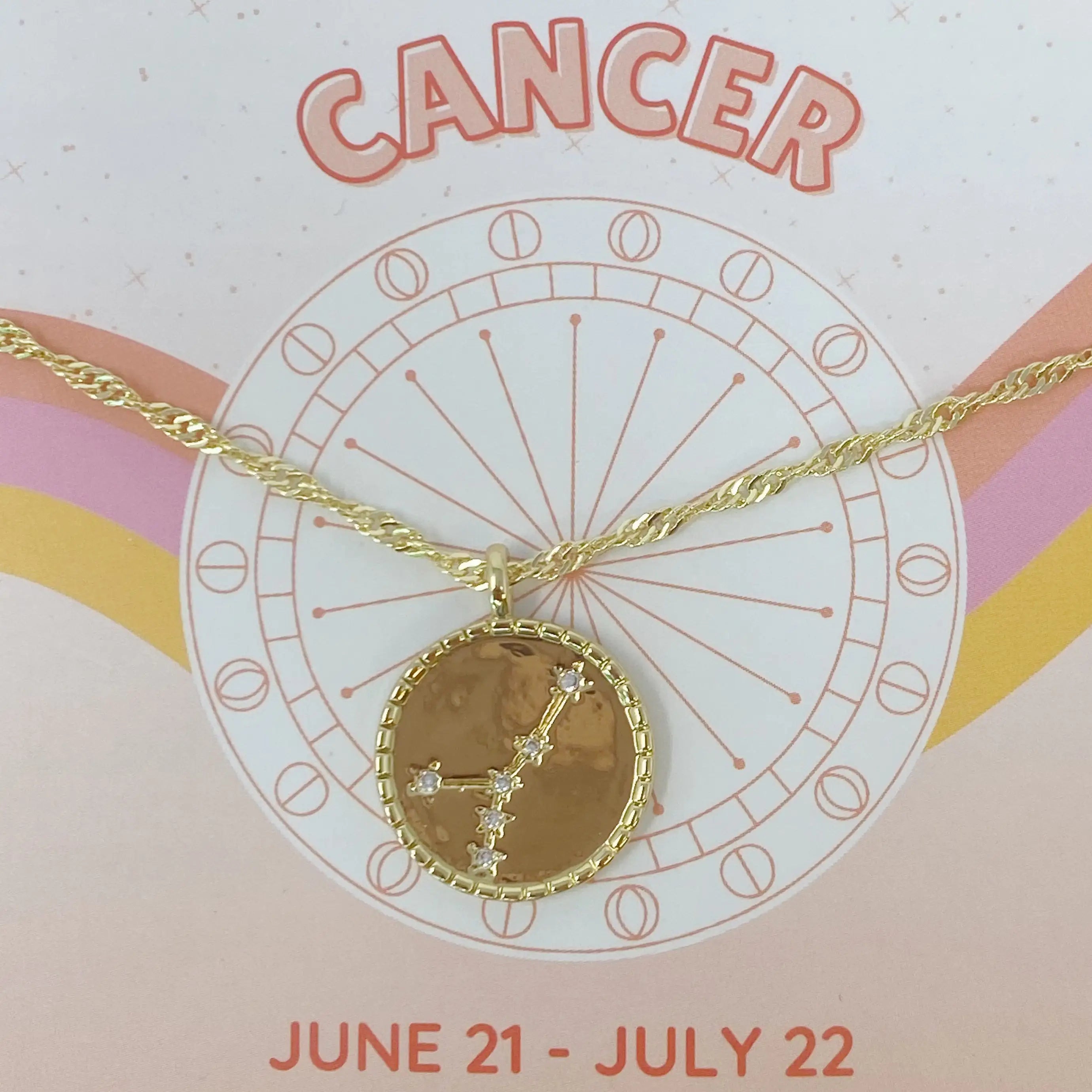 Zodiac Constellation Necklace | Gold-Plated Astrology Pendant | All 12 Signs Available | Celestial Jewelry