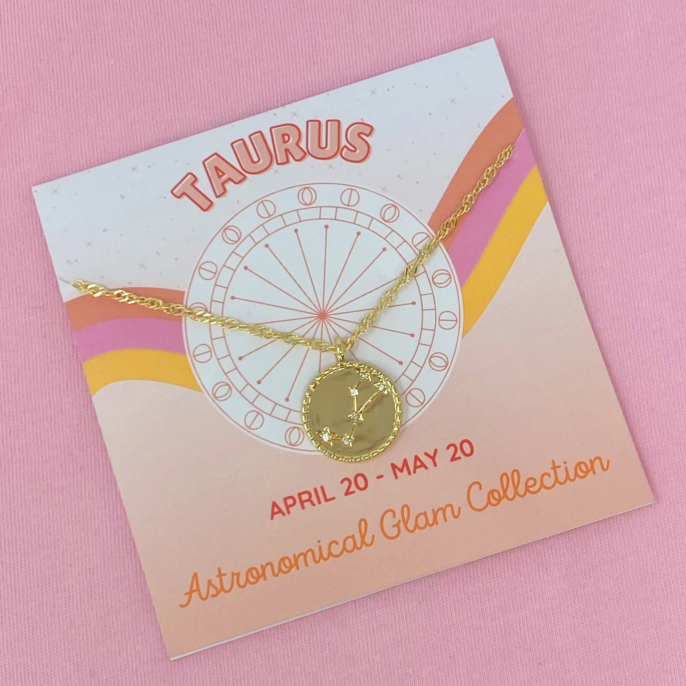 Zodiac Constellation Necklace | Gold-Plated Astrology Pendant | All 12 Signs Available | Celestial Jewelry
