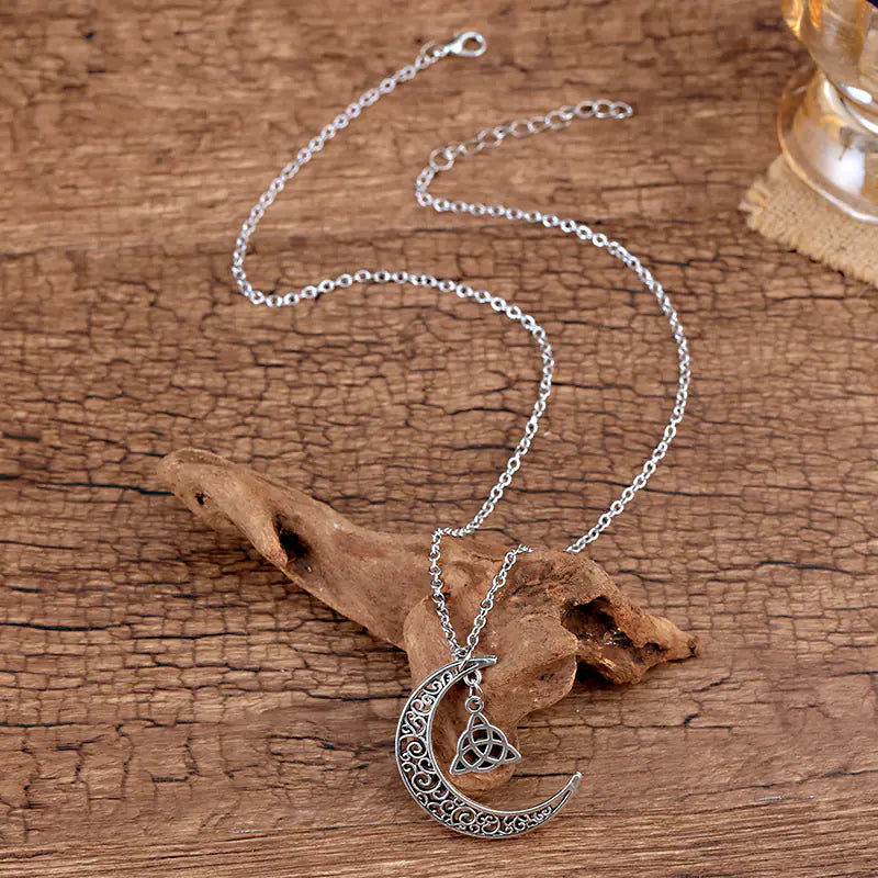 Celtic Moon Protection Pendant