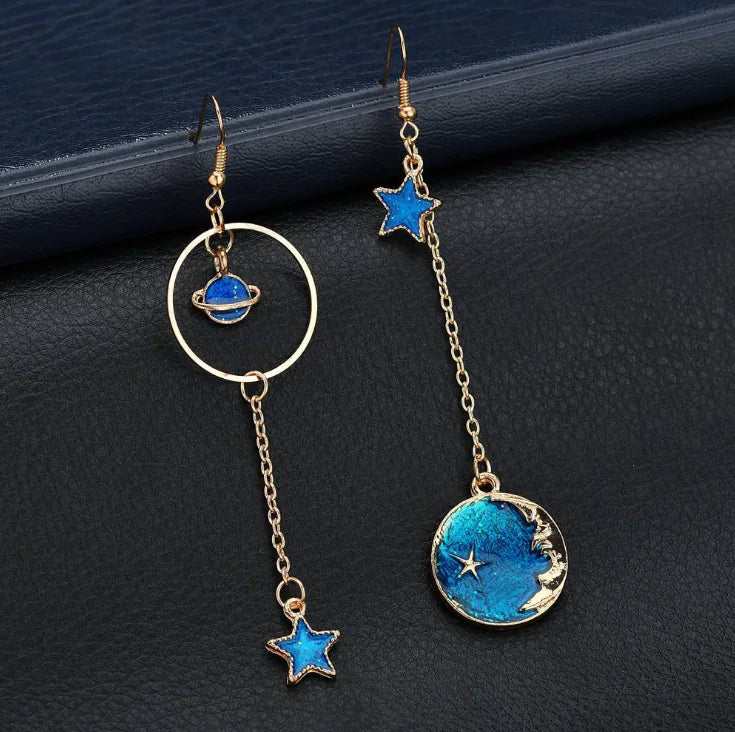 Starry Sky Planet Earrings