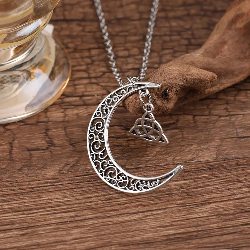 Celtic Moon Protection Pendant