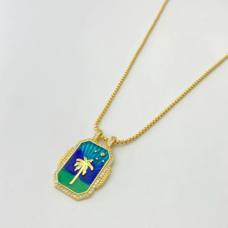 Gilded Tarot Card Pendant Necklace | Gold Major Arcana Charm | Spiritual Jewelry Gift | Mystical Fortune Teller Accessory