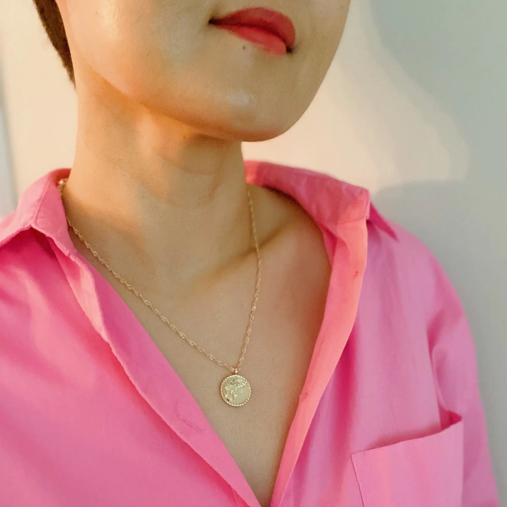 Zodiac Constellation Necklace | Gold-Plated Astrology Pendant | All 12 Signs Available | Celestial Jewelry