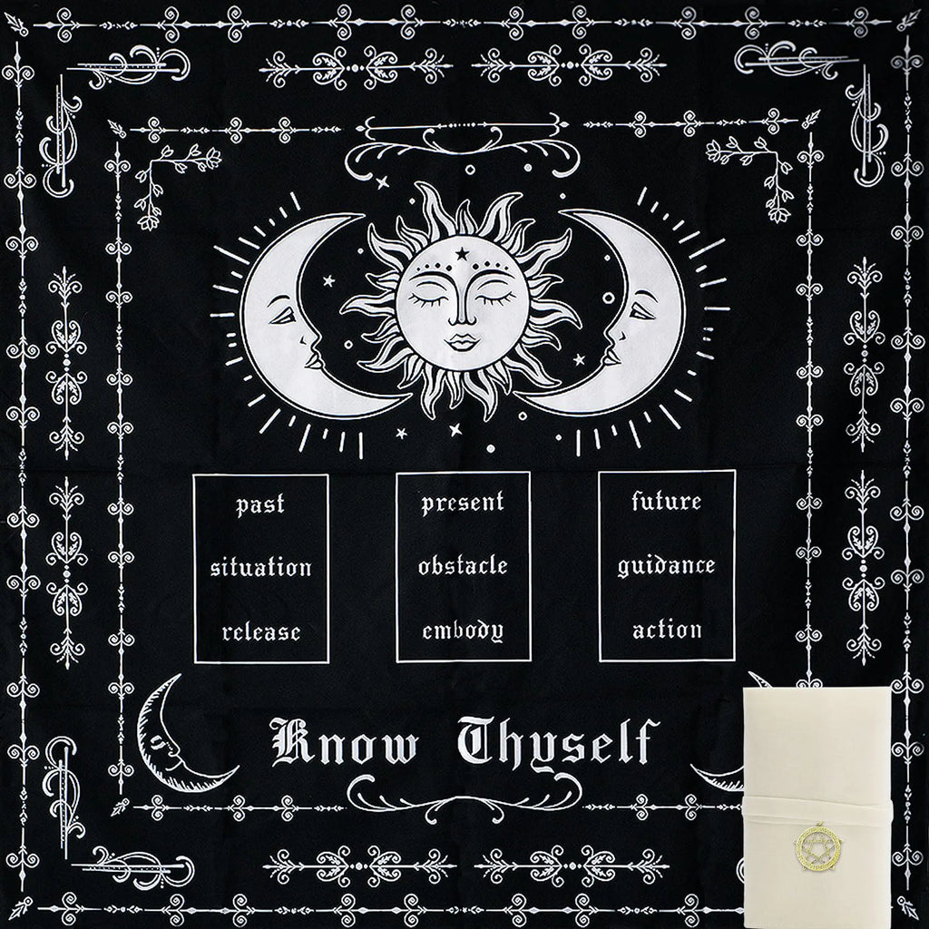 Silk Tarot Reading Cloth & Card Bag