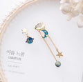 Celestial Tassel Earrings — Star Moon Planet Drop Earrings
